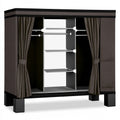 Kledingrek met stoffen bekleding, kleur bruin