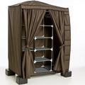 Kledingrek met stoffen bekleding, kleur bruin