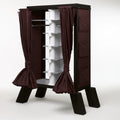 Kledingrek met stoffen bekleding, kleur bruin