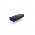 Opbergbank met fluwelen bekleding, kleur paars