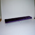 Opbergbank met fluwelen bekleding, kleur paars